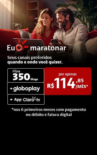 oferta claro internet 350 mega com tv mais app